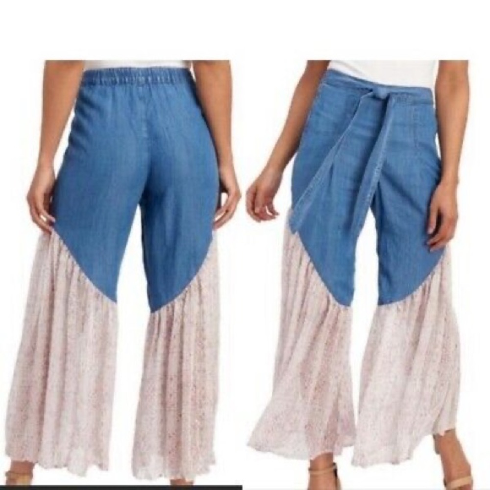 Gemma + Jane Denim Combo Flare Leg Pant